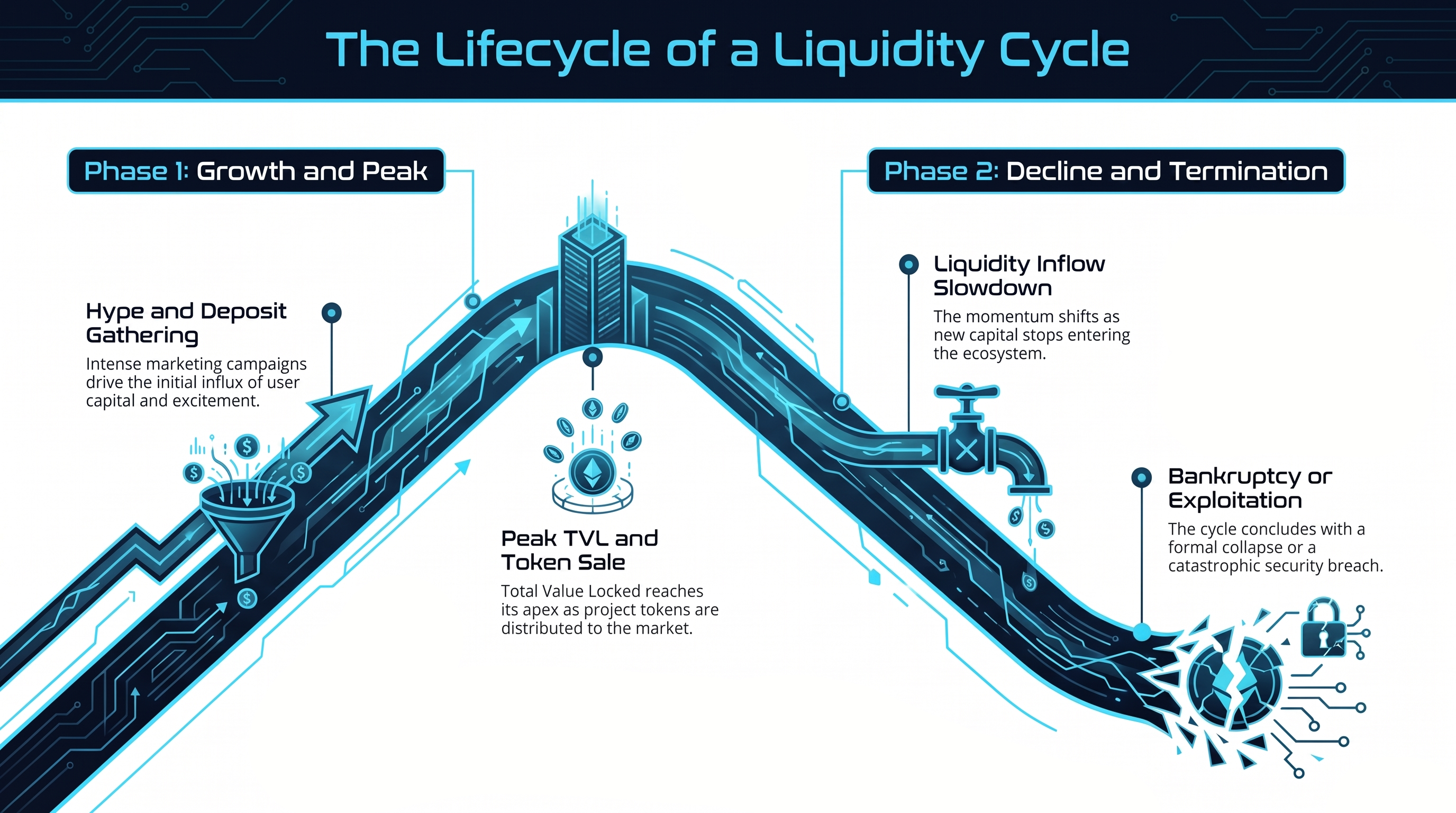Liquidity cycle lifecycle infographic