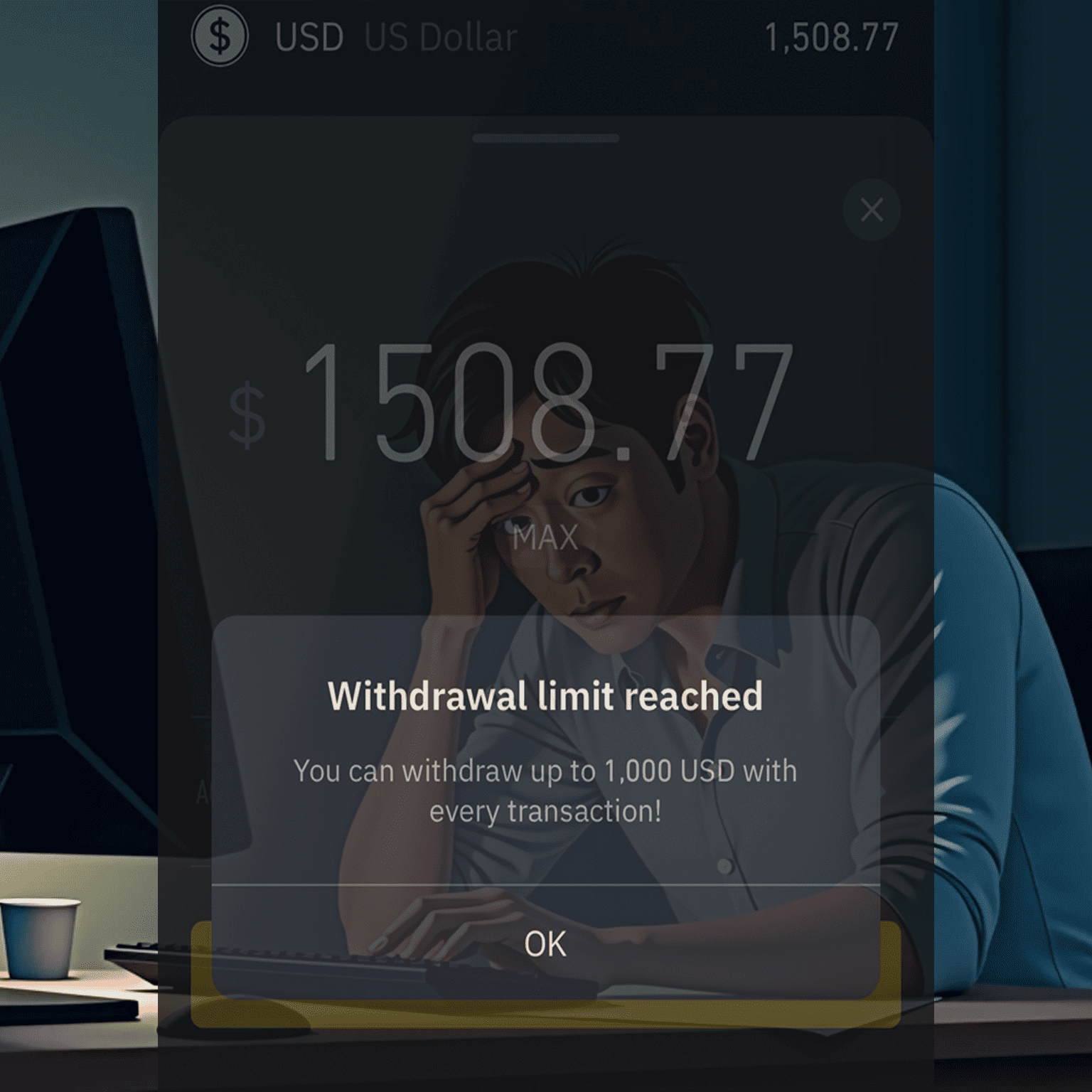 "Binance निकासी सीमा पूरी हो गई" समस्या का समाधान: EXMON P2P का उपयोग करें।